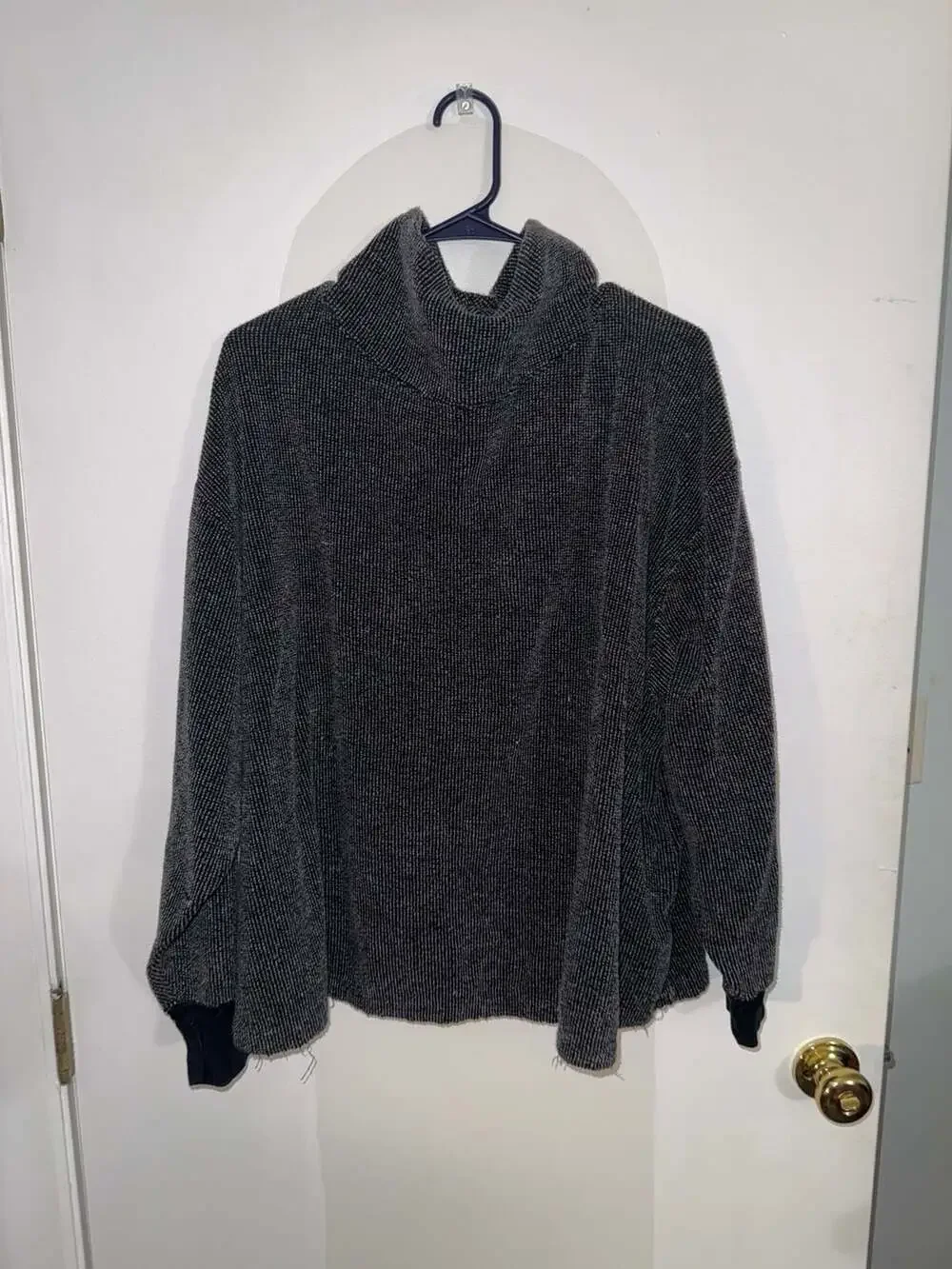 Nike Sportswear Waffle Mock Neck Pullover Sweatshirt Black 3X